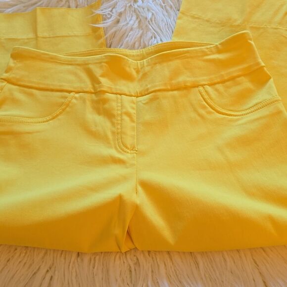 Ruby Rd. Cropped Yellow Pants - Picture 3 of 10